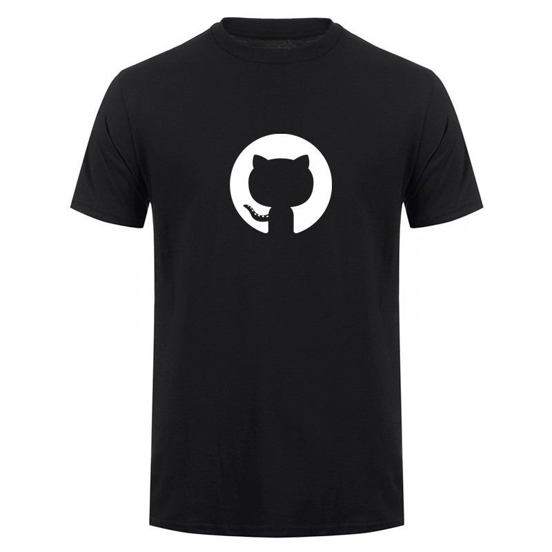 Github T Shirt Summer Men Funny Cotton Short Sleeve Programming Developer Programmer T-shirts Boyfriend Gift Tops