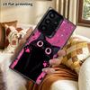 Phone Case: 2D Flat Samsung Galaxy A34 A35 M05 M06 S20 S22 S21 FE Plus 5G Protective Case, Couples Style, Cute Little Black Cat, Christmas and Hallowe