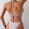European and American Floral Lace-Up Bikini Swimsuit - 2025 Women's Sexy Three-Piece Swimwear