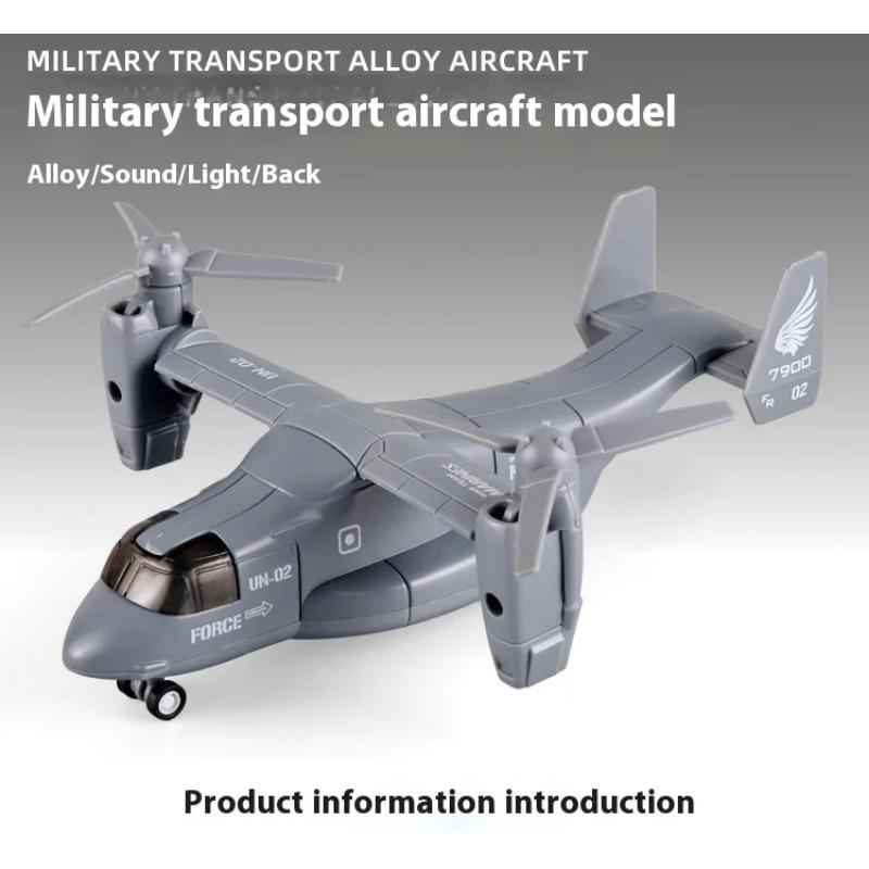 Diecast Alloy Simulated Osprey Transporter Fighter Aircraft Aviation Model Military Transport Aircraft Kid Toy Collect Ornament