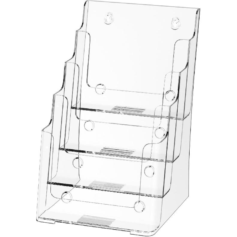 Zavekia 4-Tier 6x9 inch Acrylic Brochure Holder, Clear Literature Organizer Magazine Stand, Flyer Holder 1