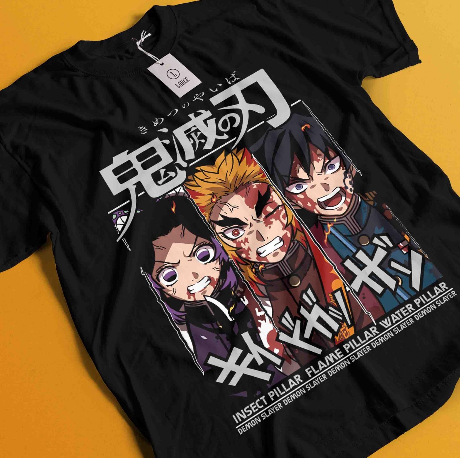 

Demon Slayer Shirt Tanjiro Tshirt Zenitsu T-Shirt Mens Womens Tees Top Muzan Doma Tee Inosuke Nezuko S