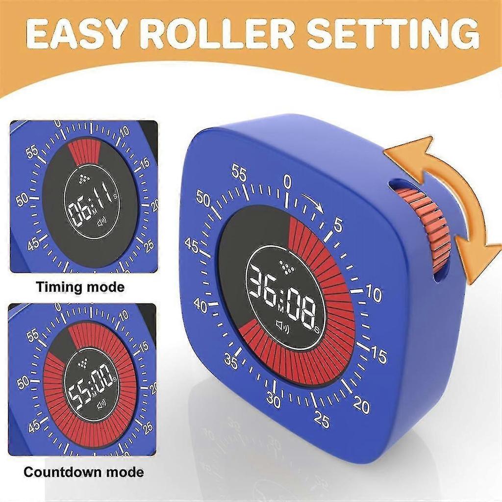 Visual Timer For Kids,digital Timer With 60-minute Countdown, Silent Timer For Desk Timer Clock For - GXCC