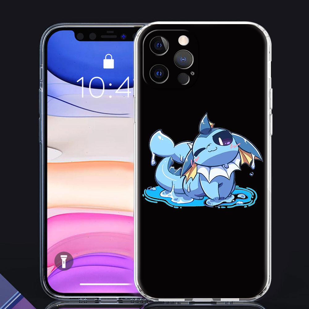 Clear Cover For Apple iPhone 13 11 14 Pro Max 12 Mini Soft Phone Case XR SE 2020 7 8 Plus X XS 6S Shell Pokemon Cute Eevee Lunda