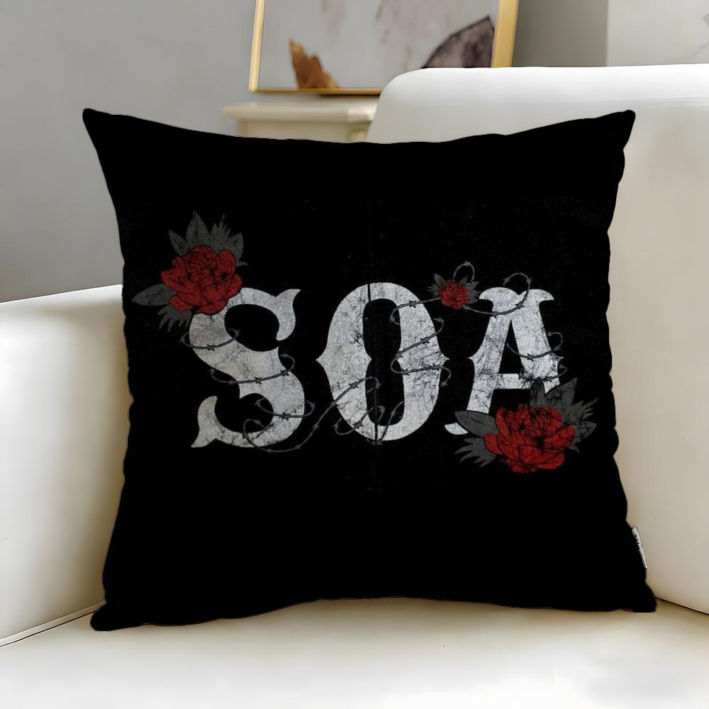 Hot Ssons of Anarchying Cushion Cover Soft EasyWash Pillow Case Versatile for Couch Bed Travel and Office