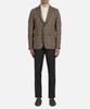 Panicale Brown Linen Classic Check Jacket