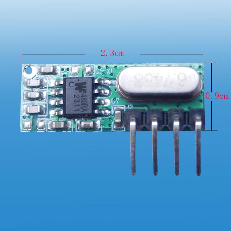 Kompaktes Superhet-Empfängermodul mit 315/433 MHz Schalter