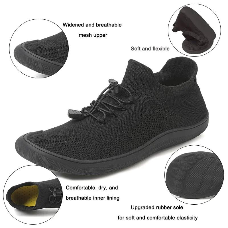 Unisex Wide Toe Box Barefoot Shoes for Men Women Outdoor Trail Running Walking Shoes Lightweight Breathable Sport Casual Sneaker