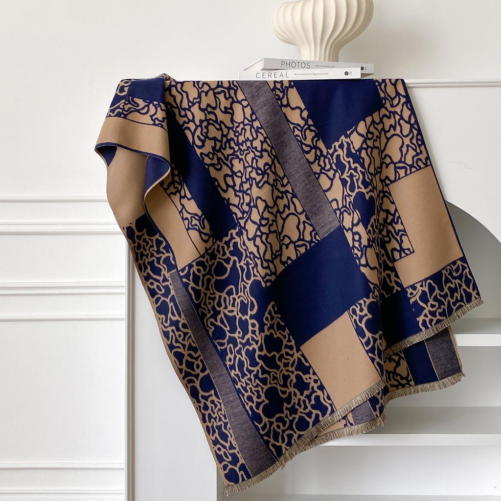 Shawl Women's Cloak Cloak Blanket Office Blanket Scarf Dual-purpose Thick Scarf