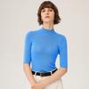 Women's 18-Gauge Fine-Spun Yangtze Yarn 100% Wool Mid-Sleeve Spring Slim-Fit Base Layer Top