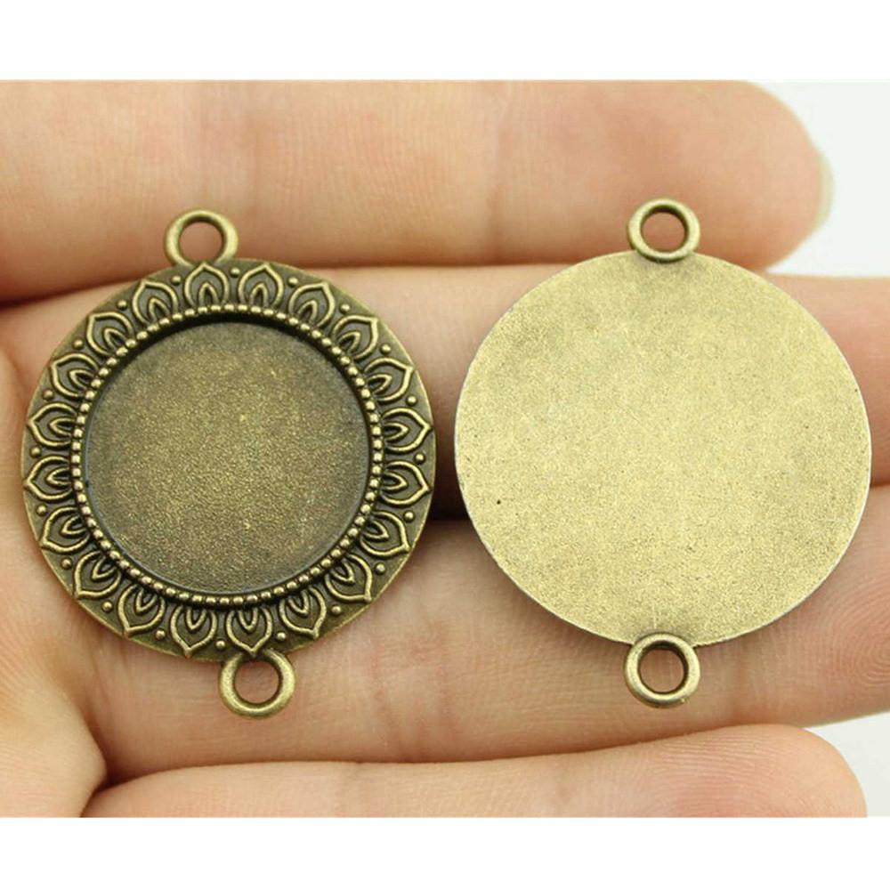 Hodí se pro kulatý 20mm skleněný kabošon Základní lůžko Podložka Bezel Doplňky Díly Chlapecké šperky Cool Dárky Pro