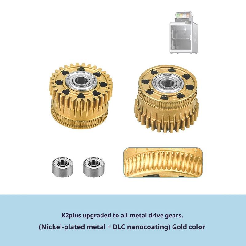 

Upgrade K2 Plus Extruder Gear Carbonized Steel With Nano Coating All Metal Extruder Gear Kit More Durable A2