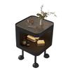 Nightstand 30x30x50cm Minimalist Modern Compact Bedside Table Corner Table with Open Compartment for Bedroom Living