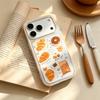 Croissant suitable for anti-drop iPhone17 mobile phone case spring Huawei OPPO contrasting color vivo Apple 16promax