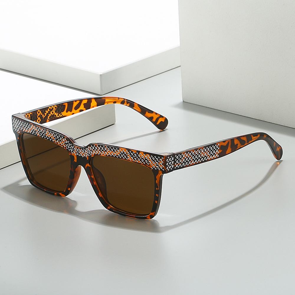 One-Piece Lenses One-Word Diamond-Encrusted Sunglasses High-End Light Luxury Versatile Glasses Outdoor Sunshade Party Sunglasses