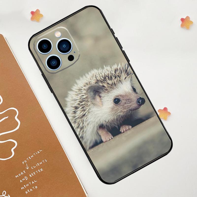 Cute Little Hedgehog Phone Case For iPhone 17 Pro Max 14 13 12 11 15 16 Pro Max mini 16 Plus 16e 17 Air Funda