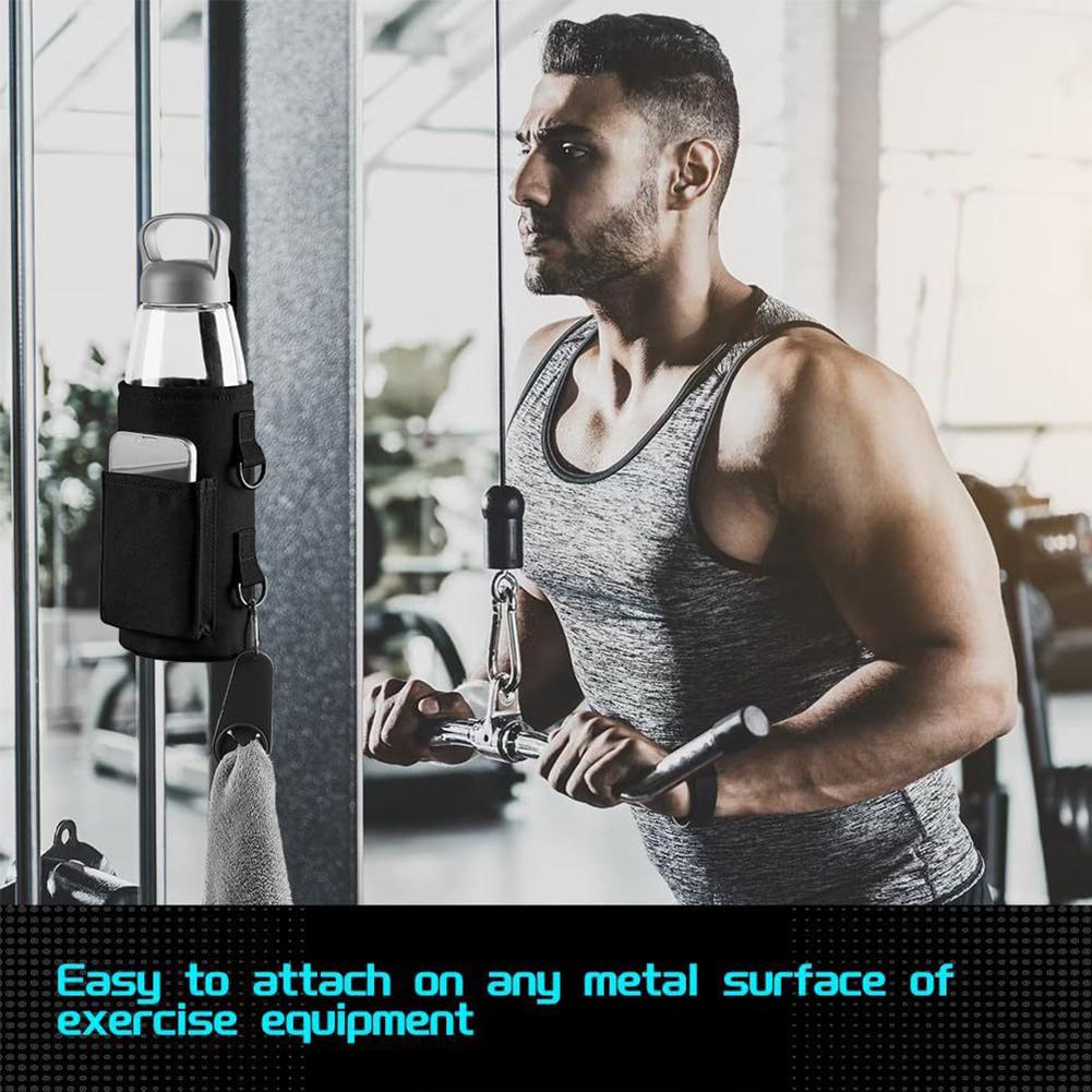 Magnetic Gym Water Bottle Bag Non Slip Magnetic Gym Carrier Sling Bottle For Gym Portable Holde I6C7