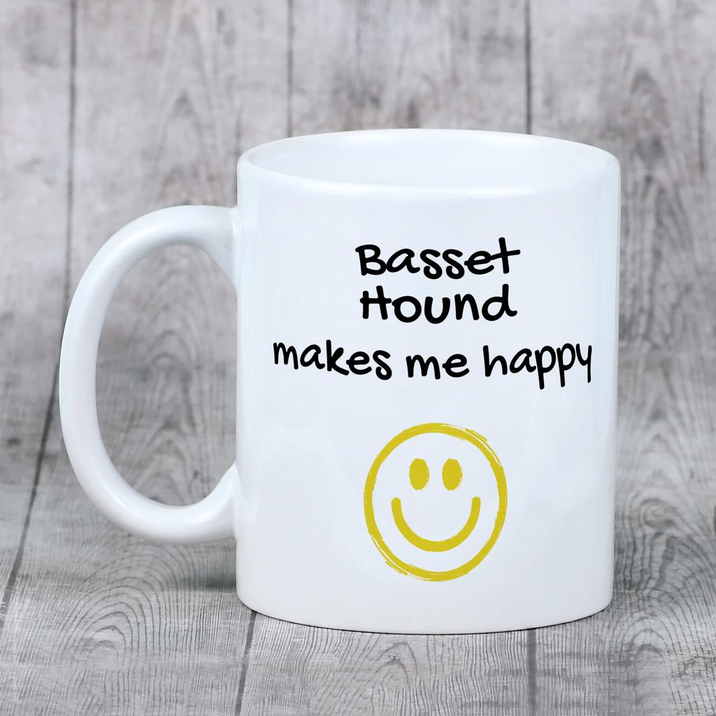Basset Hound - Cup with a Dog, Cheerful Cup for a Dog Lover, Personalized Gift from the Art-Dog Brand