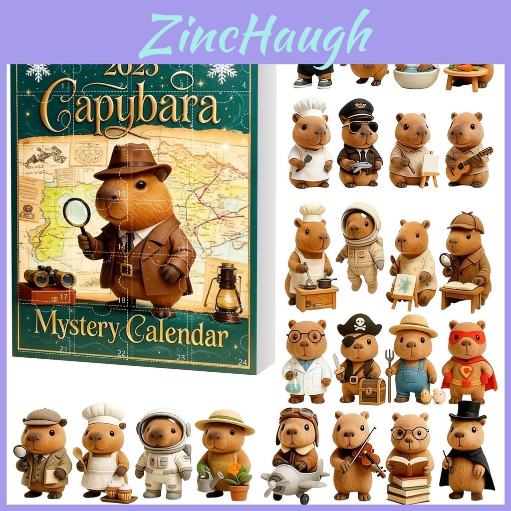 Christmas Capybara Countdown Blind Box With Mini Acrylic Pendant For Holiday Gift Exchange