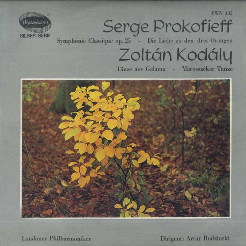 

LP Record ARTUR RODZINSKI LONDONER PHILHARMO Prokofieff Symphonie Classique Op2 PWN335 WESTMINSTER Germany Classical Used