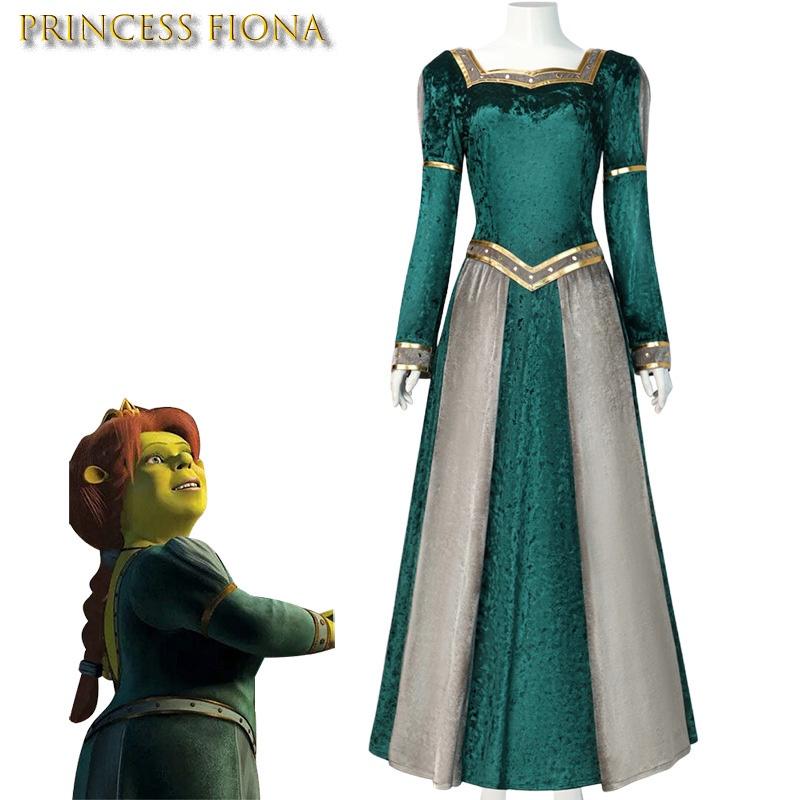 Shrek Princess Fiona Cosplay Costume For Adults Monster Themed Dress-up For Comic Con And Parties Characters)
