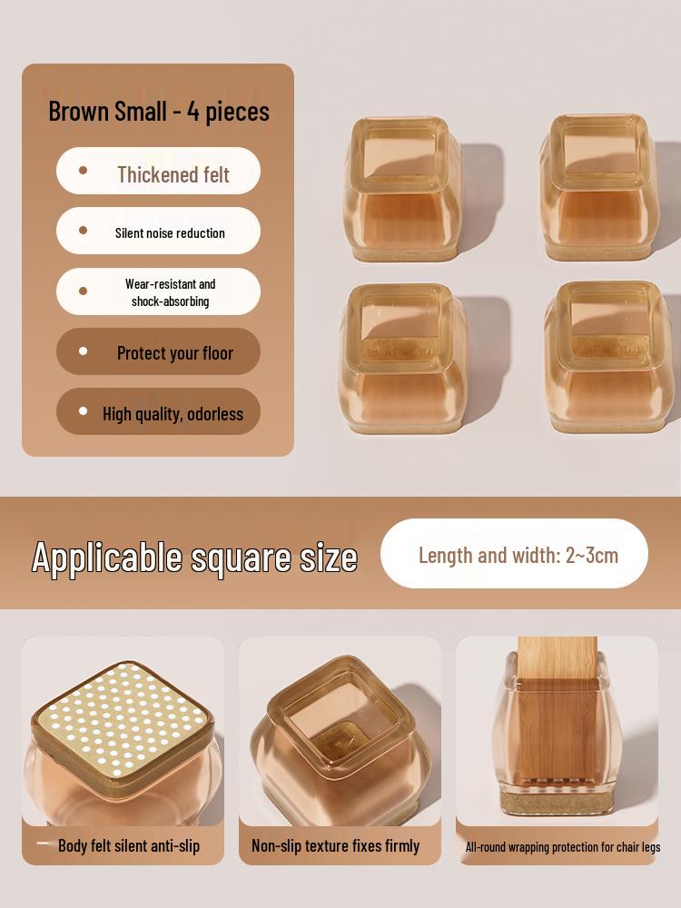 Anti-Slip Silicone Table & Chair Leg Pads - Wear-Resistant Protection for Dining Furniture