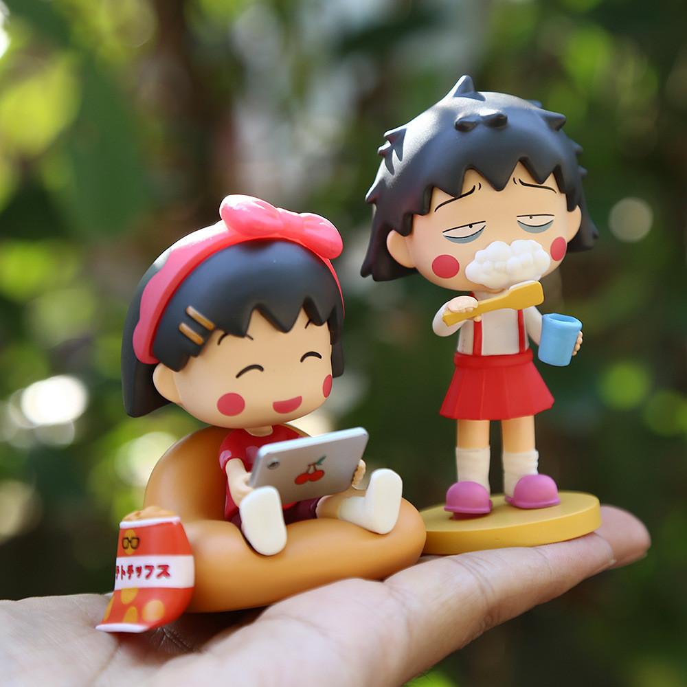 Whimsical Cherry Maruko Anime Figure Adorable Pvc Collectible Doll For Decoration
