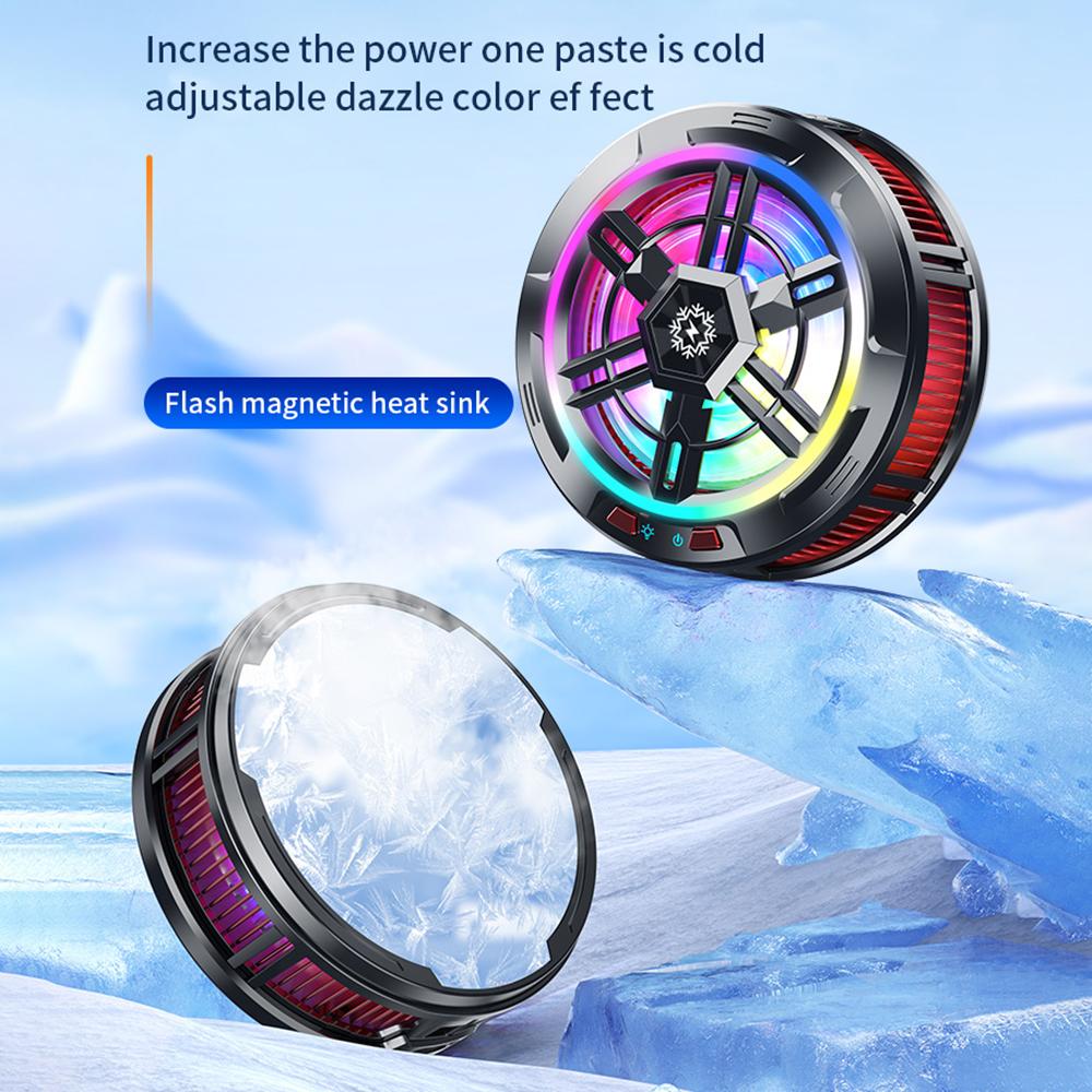 X100 Magnetic Phone Tablet Back Radiator Cellphone Gaming Semiconductor Heat Dissipation Cooler Fan