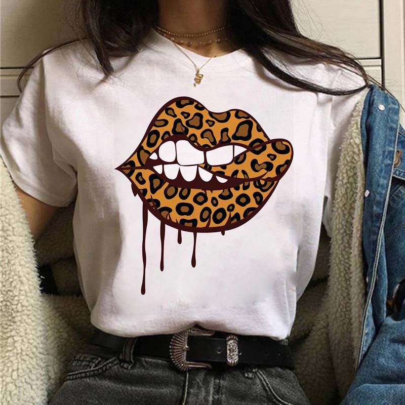 Leopard Mom Life Print Women T Shirt Short Sleeve Oversized Tshirt Ladies Clothing Fashion Kawaii Female Tee Tops Camisetas Muje