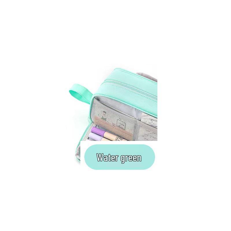 Capybara Girl Large Capacity Double-Layer Pencil Case with Double-Opening Window - Stylish & Unique.