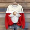 Long Sleeve Pullover Sweaters For Women O Neck Casual Cute Printing Knit Oversized Sweater