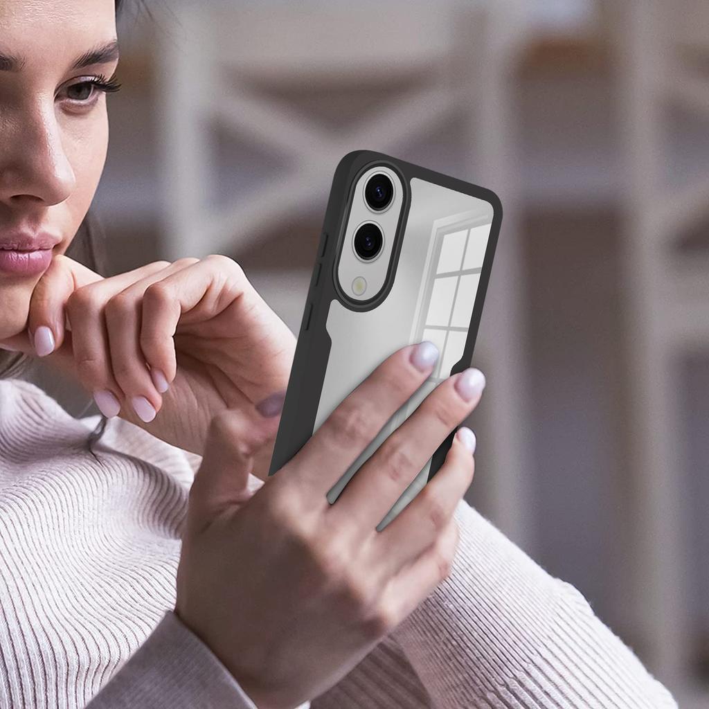 For Samsung Galaxy S25 Edge Case Acrylic + TPU Clear Phone Cover with PET Screen Film