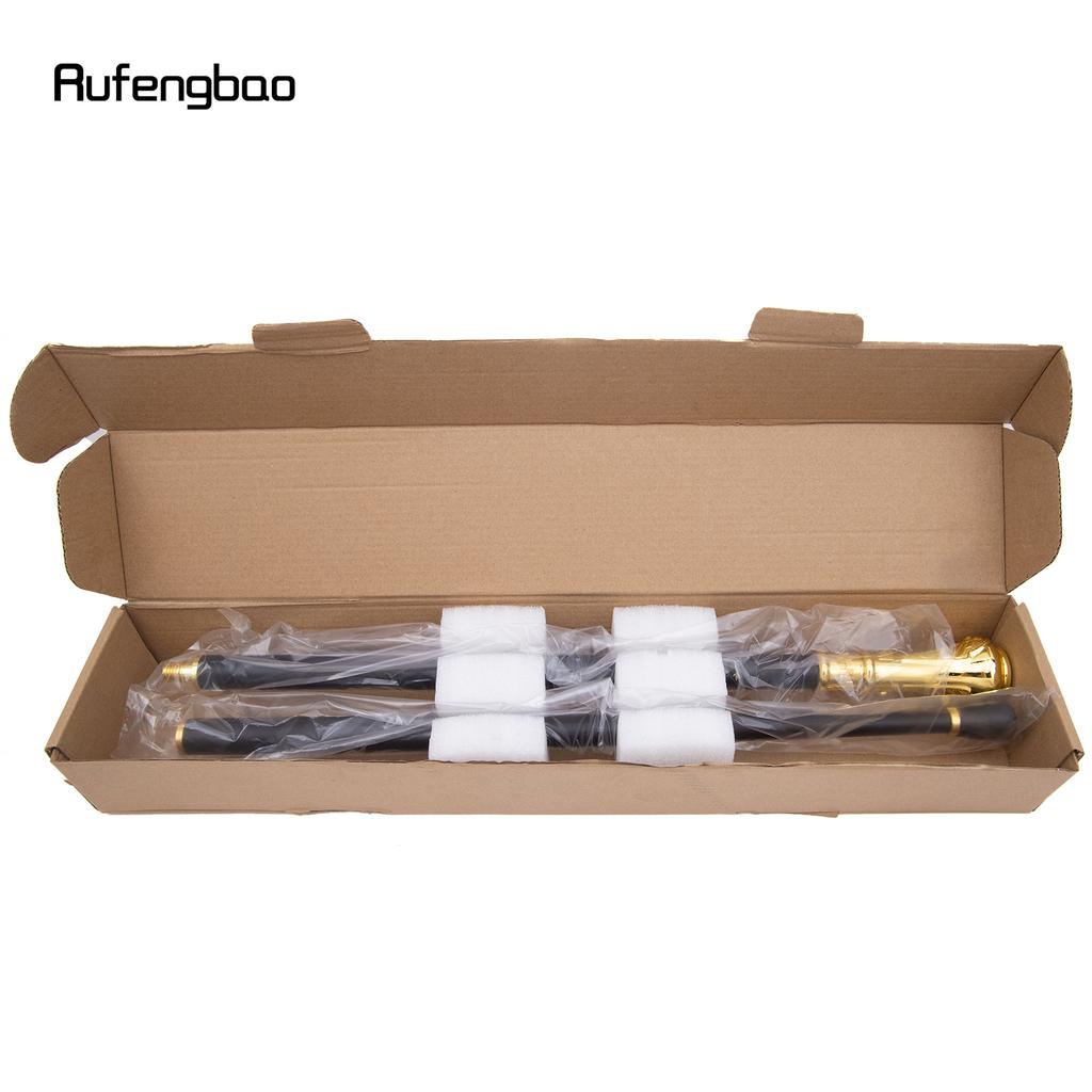 Golden Freemasonry Freemasons VG Totem Relief Walking Cane Fashion Walking Stick Gentleman Crosier Knob Walking Stick 93cm