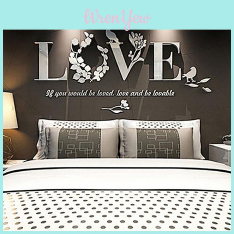 Versatile And Timeless Home Decor 3d Mirror Love Wall Stickers For Any Room