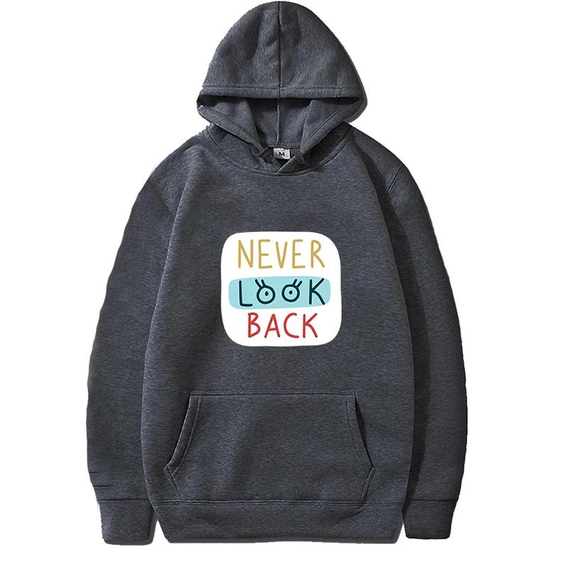 Autumn Fleece Korean Fashion Finger Heart Solid Color Long Sleeve Hooded Drawstring Pockets Loose Hoodie Sweatshirts Top