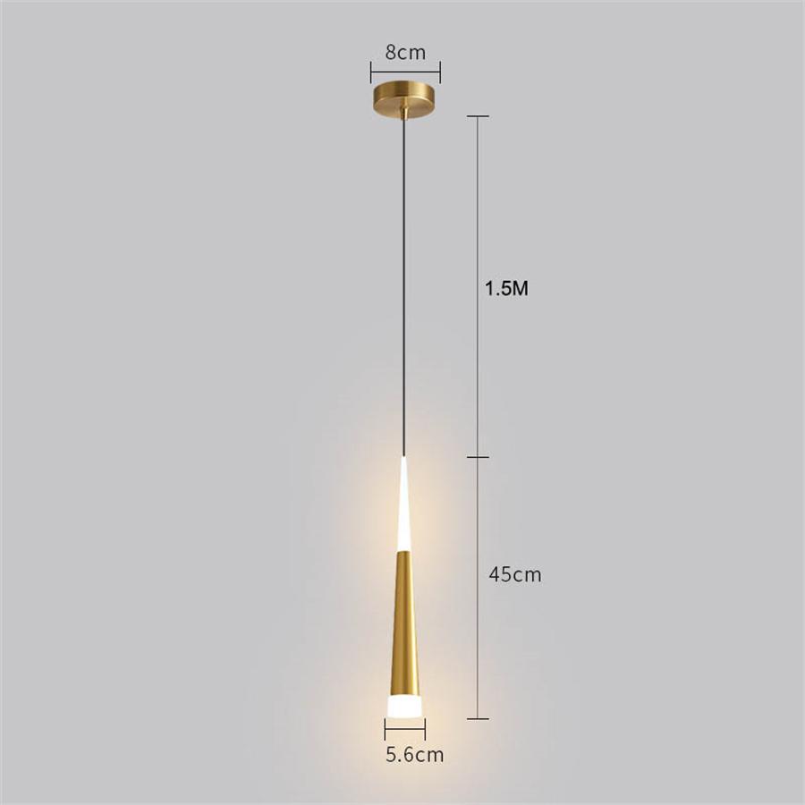 

НОВЫЕ акриловые светодиодные подвесные светильники для спальни, черные, золотистые, длинные, подвесные светильники для кухни, барной стойки, магазина White 6000K