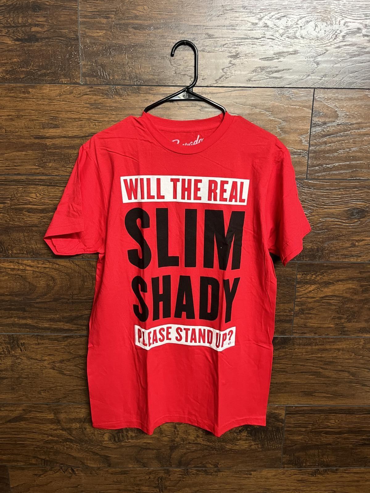Eminem T-shirt Will The Real Slim Shady Please Stand Up? - L M