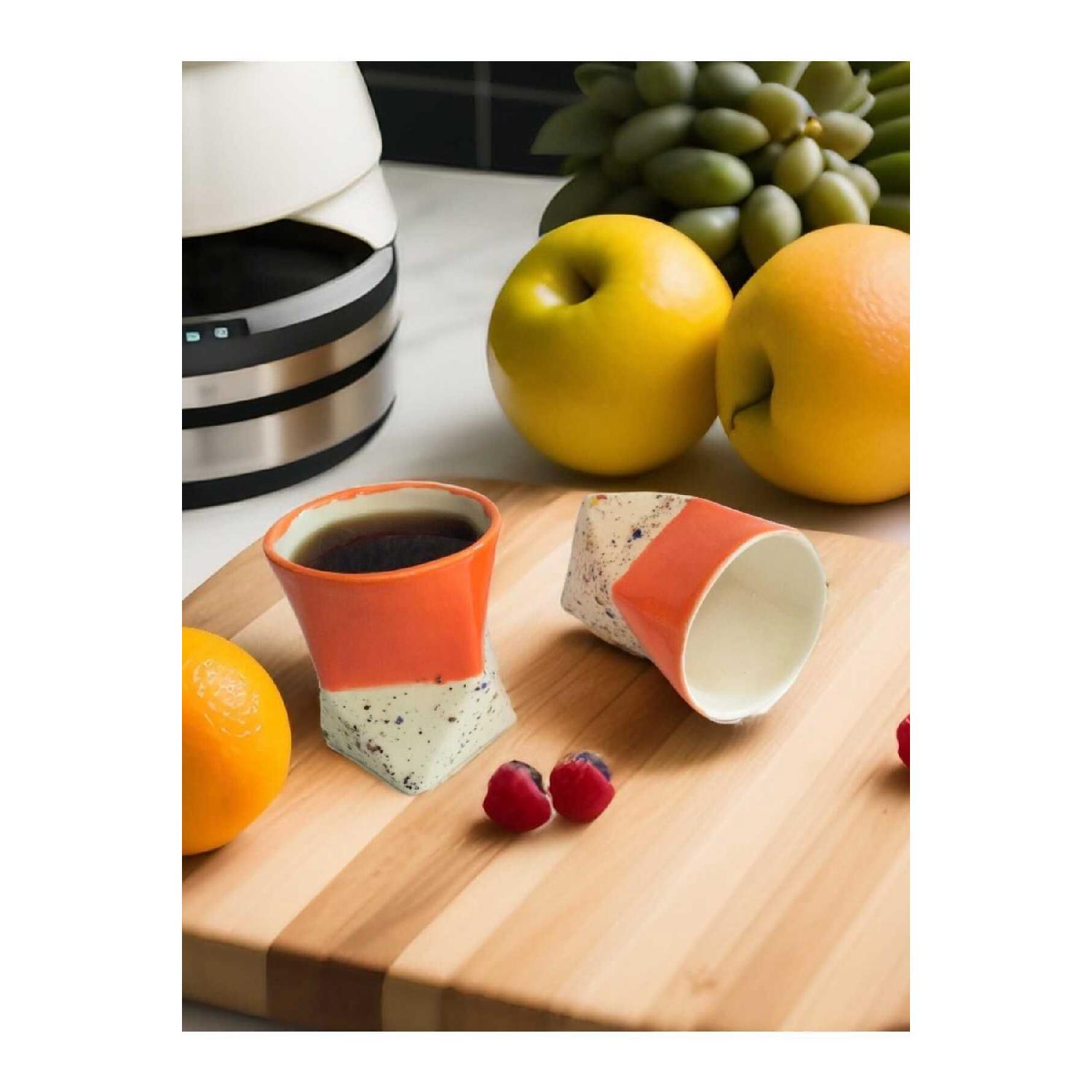 

Cubic Espresso, Double Turkish Coffee Cup - Cup Without Handle зелений