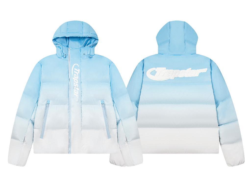 Trapstar Men's Winter Embroidered Hooded Down Jacket - American Street Hip Hop Style