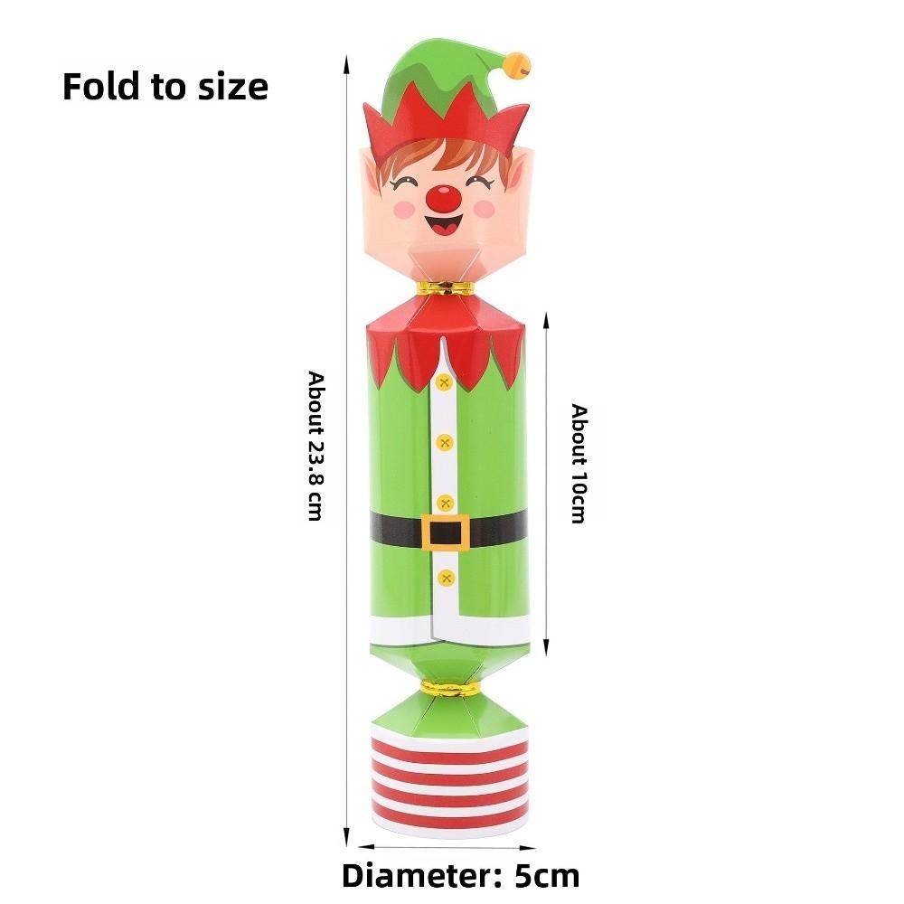 24PCS Cute Cartoon Christmas Cracker Soldier Xmas Decoration Christmas Candy Box Nutcracker Party Supplies Gift Packaging Boxes