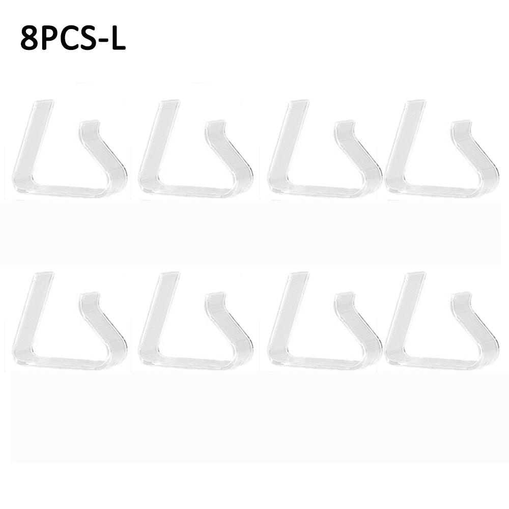 Neue 8 Stück Tischdeckenklammern Transparente Fixierklammern Haushalts-Tischdeckenhalter Kunststoffstopper Unsichtbare Anti-Rutsch-Tischklammern