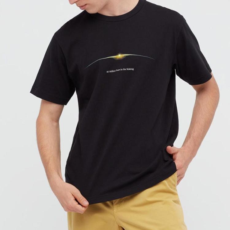 Uniqlo X JW Anderson Collaboration Slim Fit Printed Comfortable T-Shirt Men tops Black 438052-09