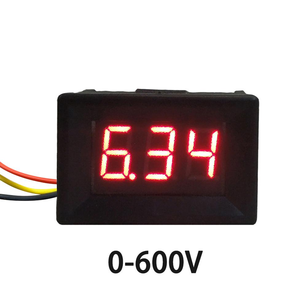 0.36'' DC 0-300V 0-600V 3 Wires Digital Voltmeter Calibrate Reading 0.36 Inch Red Green Blue LED Display Voltage Meter
