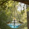 Household Solar Bird Bath Floating Water Feature Hummingbird Bathing Bowl  Yard Decoration