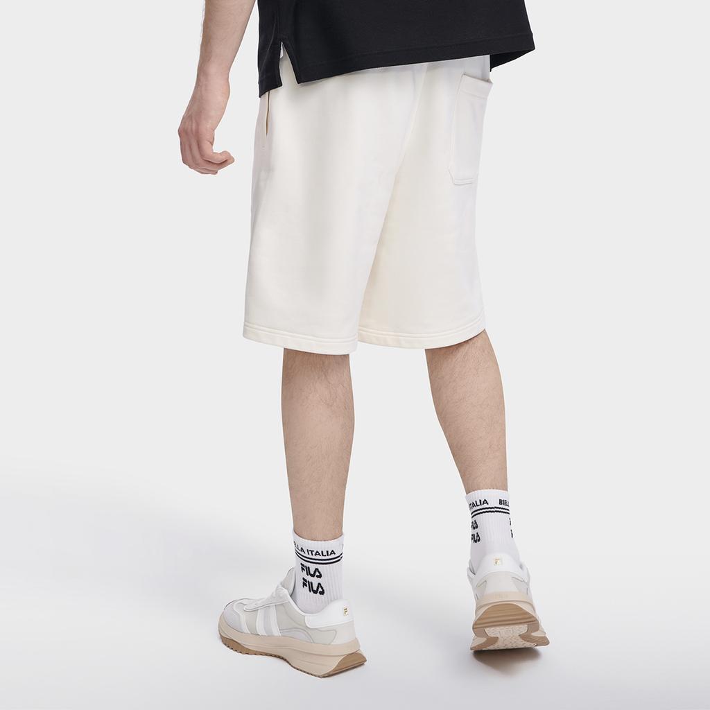Fila Valentines Day American Series Solid Color Knitted Casual Shorts Men Shorts Milk-Salt-White F11M329607FIV
