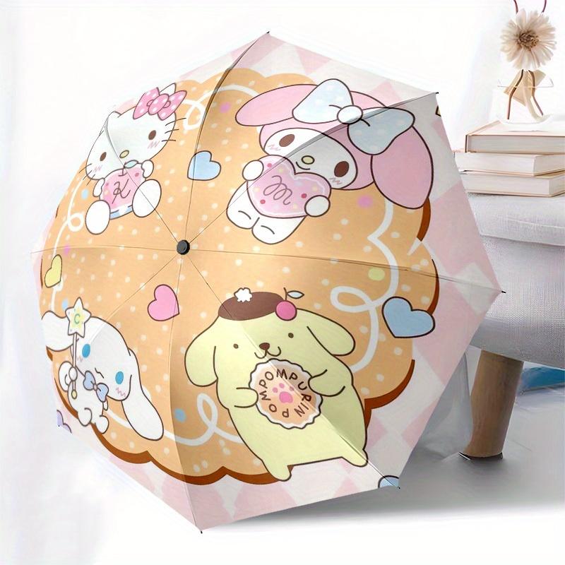 1pc Hello Kitty Friends Umbrella with Plastic Handle,Suitable for All Seasons Home Travel Outdoor UmbrellaSanlio373