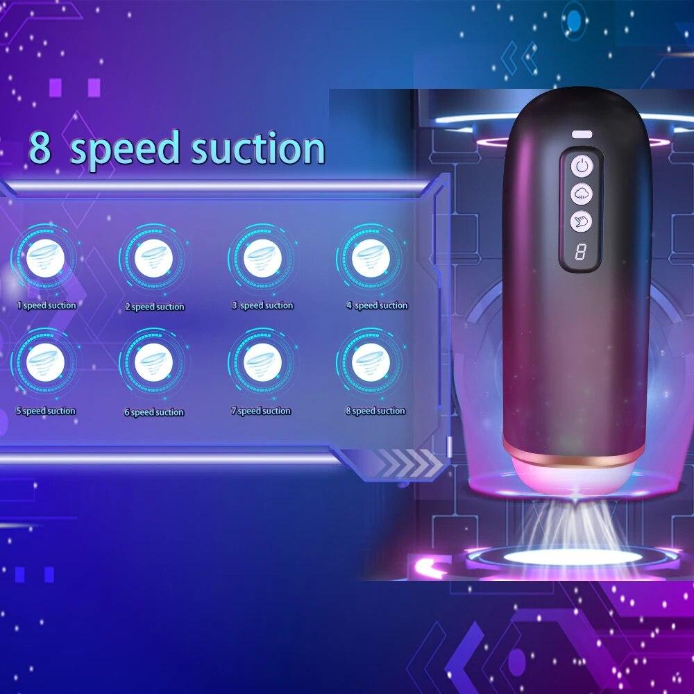 Male Masturbation Cup Automatic Sucking Real Oral Vagina Vacuum Suction Vibrator Masturbator Sex Toys for Men Blowjob Sexy Shop