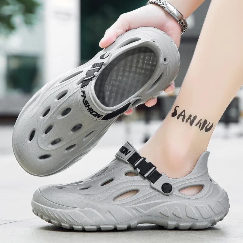 New Men's Outdoor SandalSport Slippers Beach Slides Breathable Clogs Men Casual Garden Shoes Non-slip Men Outdoor Hiking Sandal