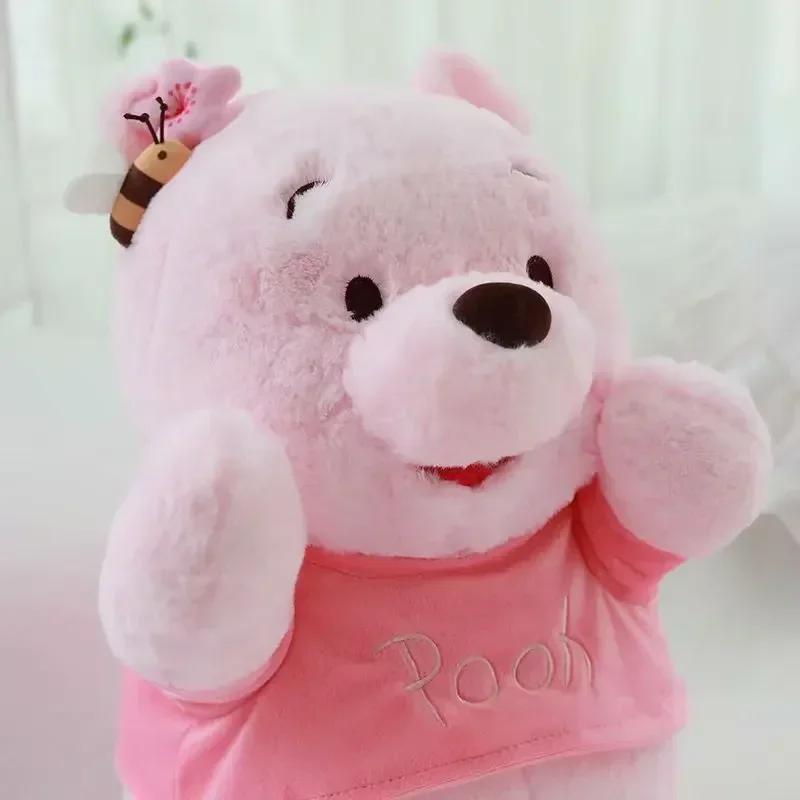 Anime Winnie Pooh Bear Soft Plush Sakura Stuffed Doll Throw Pillow Room Decoration Toy Hobbies Children Birthday Gift