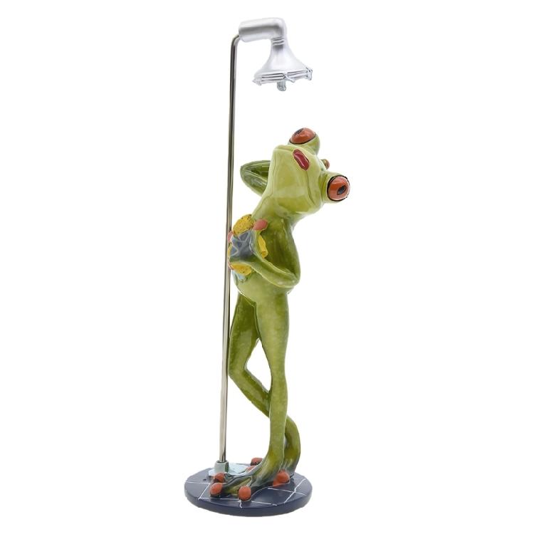 

Creative Detailed Resin Funny Frogs on Treadmill Statue for Indoor or Outdoor Decoration Office Desk Shelf Ornament